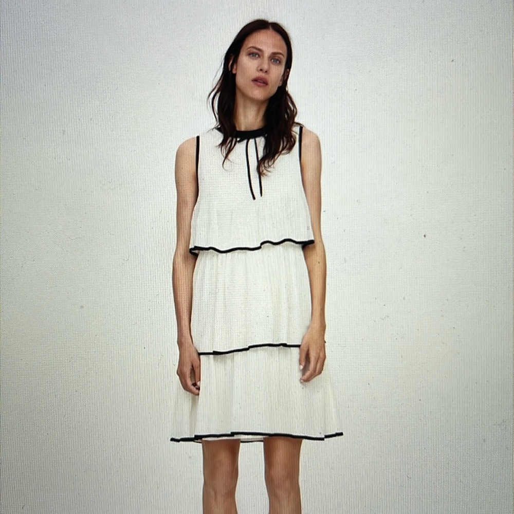 Zara Ruffled Dress with Bow